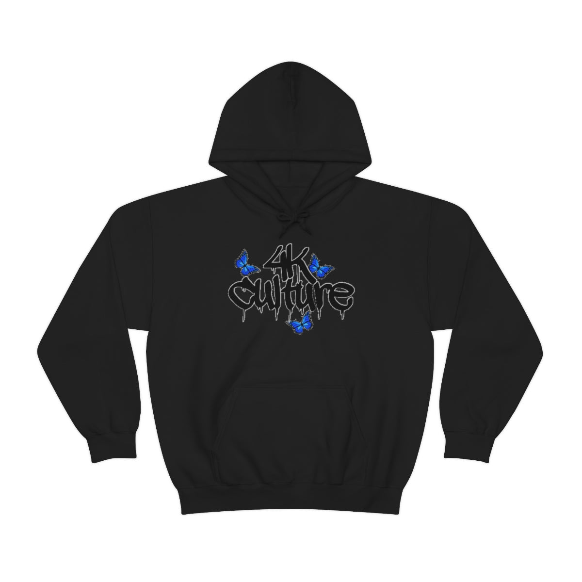 “4KCULTURE BUTTERFLY” BLACK HOODIE
